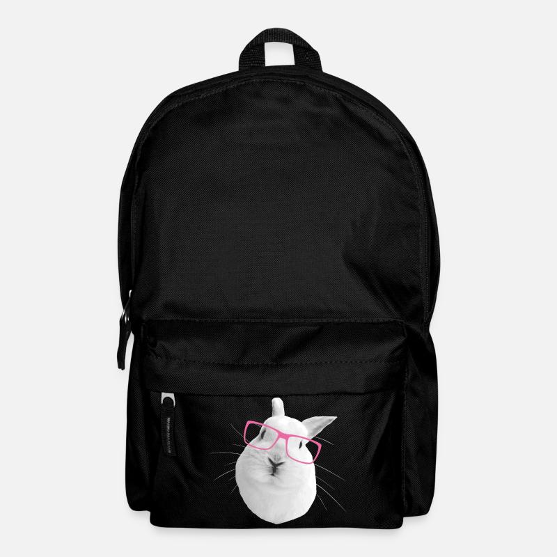 Häschen mit Rosa Brille - Rucksack - Schwarz