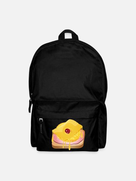 Ananas,Käse,Schinken und Toastbrot -Toast Hawaii - Rucksack - Schwarz