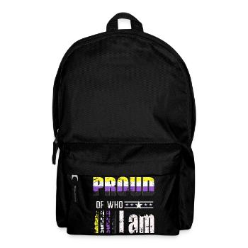 Proud of who I am Non binaire LGBT - Sac à dos - noir - Devant
