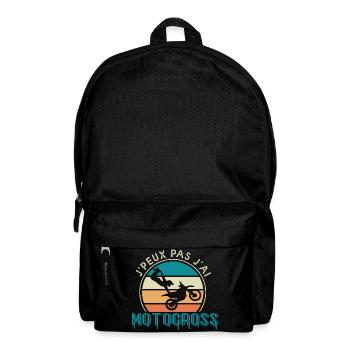 J'peux pas jai motocross cadeau humour moto motard - Sac à dos - noir - Devant