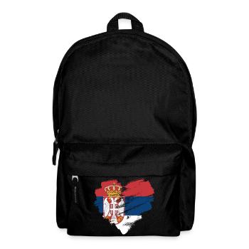 Serbien - Rucksack - Schwarz - Vorne