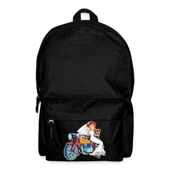 Verheiratet auf einem Motorrad. Hochzeitsgeschenk für Biker - Rucksack - Schwarz - Vorne