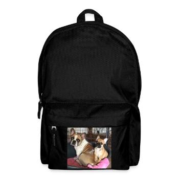French Bulldog Mother and Son - Backpack - black - Front