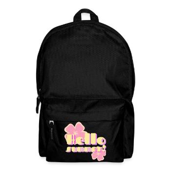 Hallo Sommer-Retro-Pastellblumen - Rucksack - Schwarz - Vorne