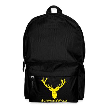 Schwarzwald Hirsch - Uni gelb - Rucksack - Schwarz - Vorne