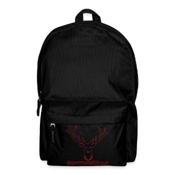 Schwarzwald Hirsch - Rand rot - Rucksack - Schwarz - Vorne