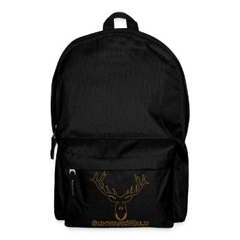 Schwarzwald Hirsch - Rand orange - Rucksack - Schwarz - Vorne