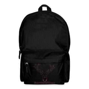 Schwarzwald Hirsch - Rand lila - Rucksack - Schwarz - Vorne