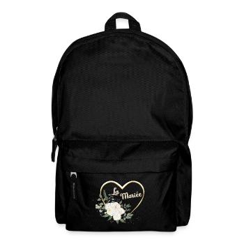 Die Braut Blumenherz Gold - Rucksack - Schwarz - Vorne