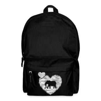Elephant Pachyderm Africa Safari Elephant Care - Backpack - black - Front