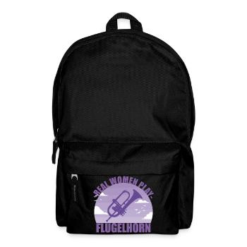 Flugelhorn Instrument Musician Girl Gift - Backpack - black - Front