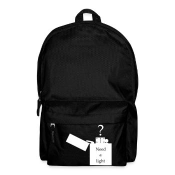Lighter - picture with lettering - Backpack - black - Front