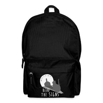 It's not hard to read the signs - Rucksack - Schwarz - Vorne