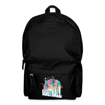 Basketball Basketballspieler Spieler Vintage Bunt - Rucksack - Schwarz - Vorne