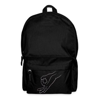 Hand signal hole peeked in child's play - Backpack - black - Front