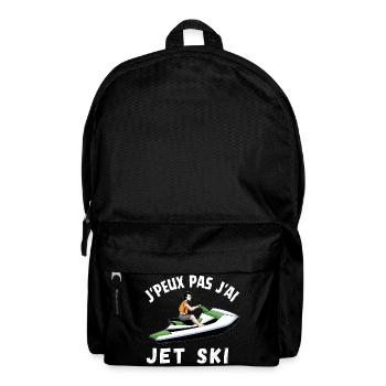 Je peux pas j ai jet ski cadeau humoristique drôle - Sac à dos - noir - Devant
