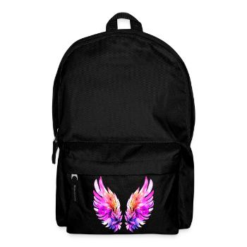 Leuchtend rosa Engelsflügel - Backpack - black - Front