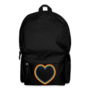 LGBT Regenbogen Herz lgbt csd tshirt - Rucksack - Schwarz - Vorne