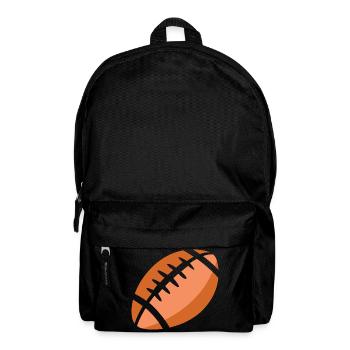 american football icon symbol logo ball sport fan - Backpack - black - Front