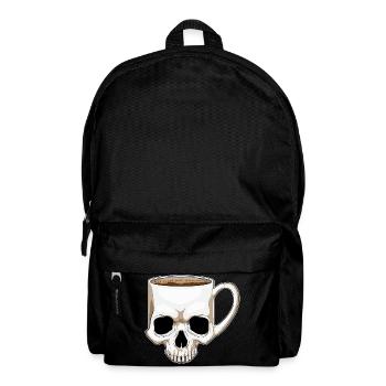 Totenkopf Kaffee Becher - Rucksack - Schwarz - Vorne