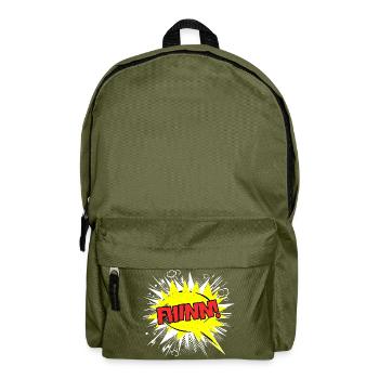 Finn Name Lustige Sprechblase Fiiinn! - Rucksack - Olivgrün - Vorne
