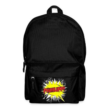 Philipp Name Lustige Sprechblase Phiiilipp! - Rucksack - Schwarz - Vorne
