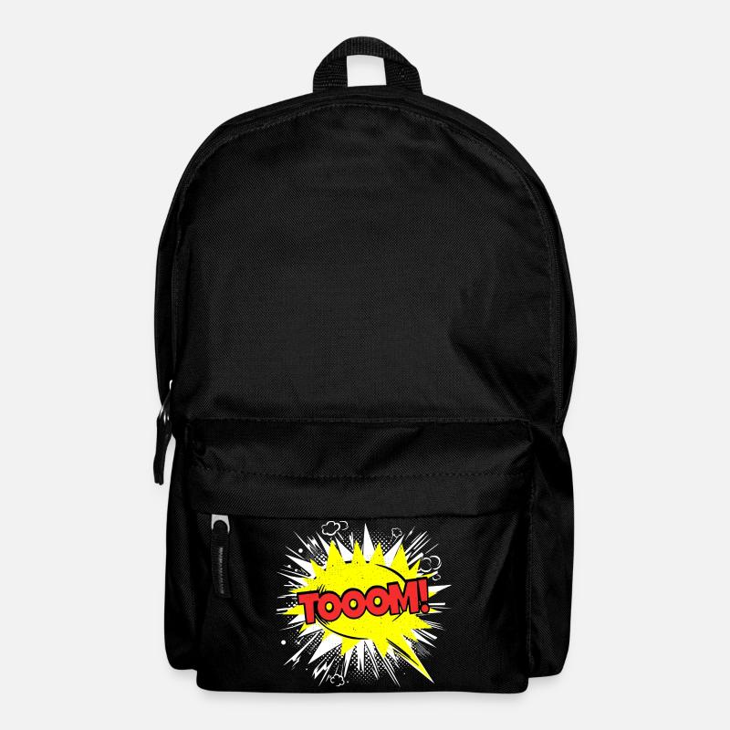 Tom Name Lustige Sprechblase Tooom! - Rucksack - Schwarz