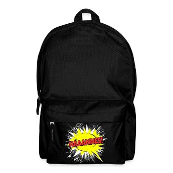 Hanne's name Funny speech bubble Haaannes! - Backpack - black - Front