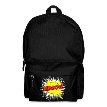 Milo Name Lustige Sprechblase Milooo! - Rucksack - Schwarz - Vorne