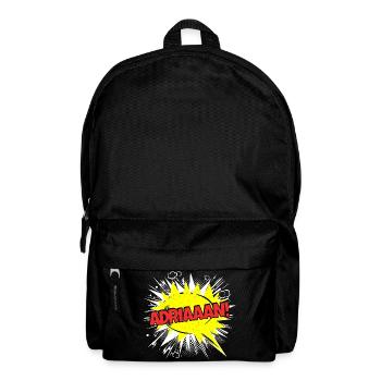 Adrian Name Funny Speech Bubble Adriaaan! - Backpack - black - Front