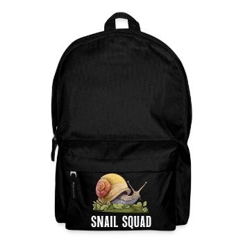 Snail Squad – Schneckenliebe & Gartenhumor - Rucksack - Schwarz - Vorne