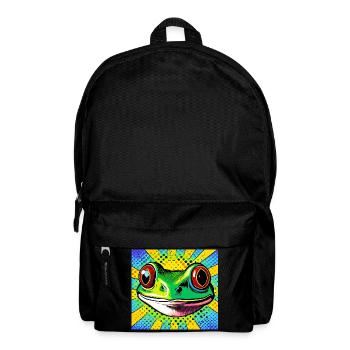 Frosch Pop Art - Rucksack - Schwarz - Vorne