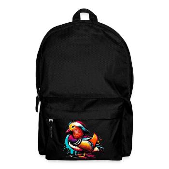 Mandarin duck - Backpack - black - Front