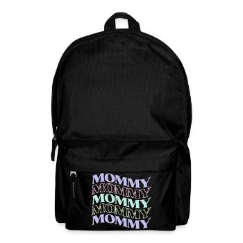 Pastel Mommy Retro Hippie for Mothersday - Backpack - black - Front
