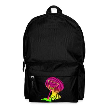 Verre à cocktail forme néon - Sac à dos - noir - Devant
