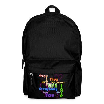 LGBTQ Life Love Colorful - Backpack - black - Front