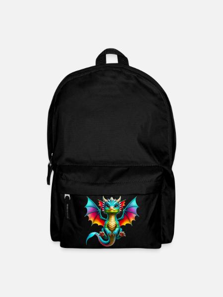 Drache - Rucksack - Schwarz