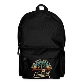 August 1981 Geburtstagsgeschenk - geboren im August 1981 - Rucksack - Schwarz - Vorne