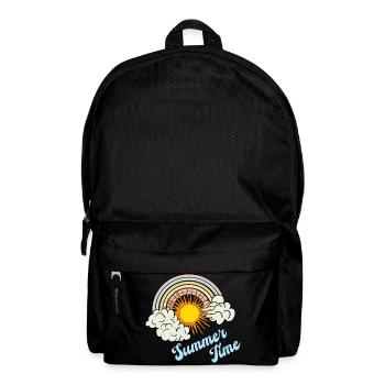 Summer Time - Sommer Sonne Regenbogen Wolken Retro - Rucksack - Schwarz - Vorne