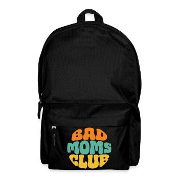 bad moms club retro logo kreis - Rucksack - Schwarz - Vorne