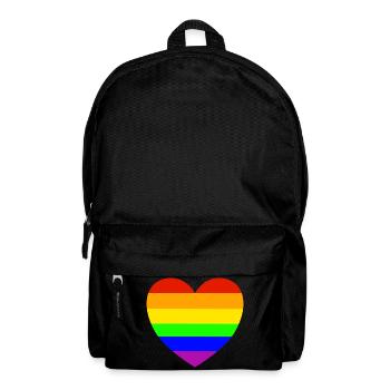 Regenbogenherz Pride Design - Rucksack - Schwarz - Vorne