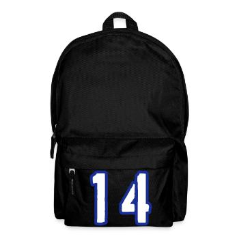 14 Zahl Symbol - Rucksack - Schwarz - Vorne