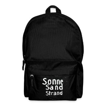 Sonne Sand Strand - Rucksack - Schwarz - Vorne