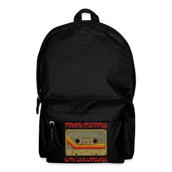 Mixtapes sind meine Liebessprache - Rucksack - Schwarz - Vorne