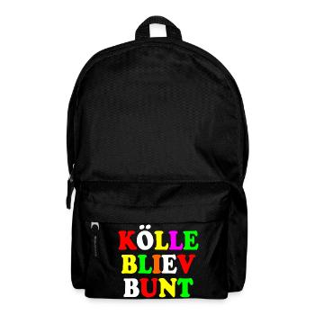kölle bliev bunt - Rucksack - Schwarz - Vorne