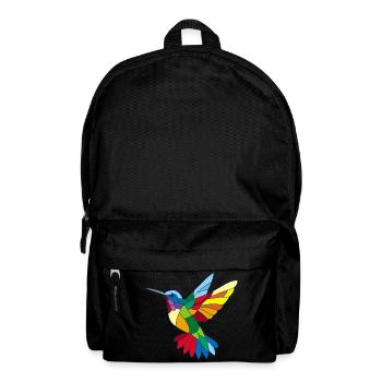 Mehrfarbiger Kolibri - Rucksack - Schwarz - Vorne
