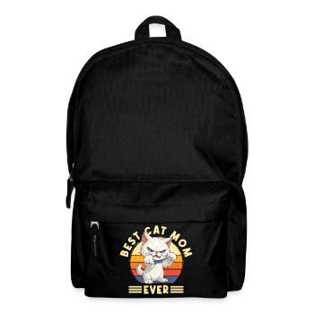 Cat Best Cat Mom Ever Cat Mom Funny Saying - Backpack - black - Front