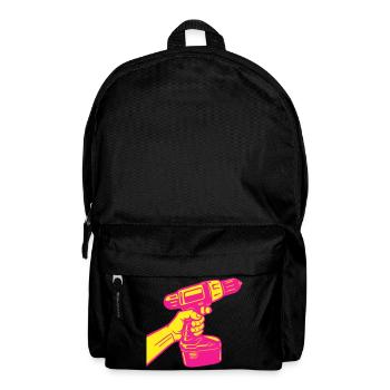 Heimwerker Pop-Art - Rucksack - Schwarz - Vorne