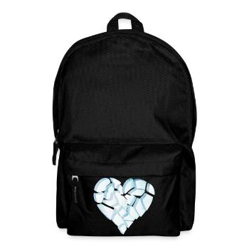 Cœur brisé de glace – Forme Cœur brisé - Sac à dos - noir - Devant