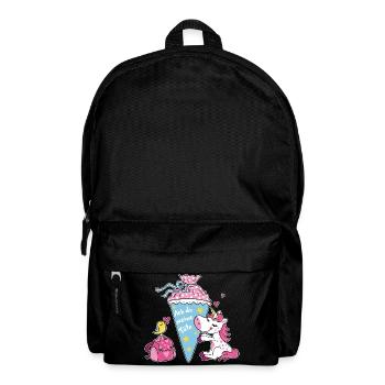 Einschulung Einhorn. Ach du meine Tüte! - Rucksack - Schwarz - Vorne